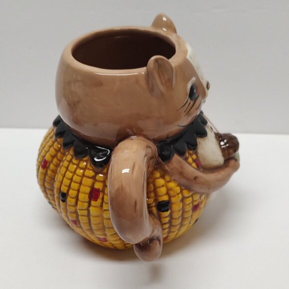 Harvest Critter Squirrel Mug - Johanna Parker - Squirrel Holding Acorn Ceramic M - Picture 2 of 5